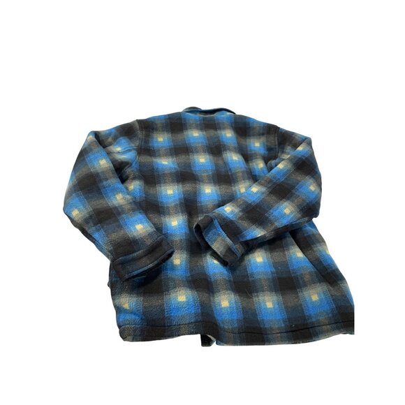 Maxxsel Mens Sherpa-Lined Buffalo Plaid Jacket Blue/Black XL SKU 9337 - Picture 12 of 16